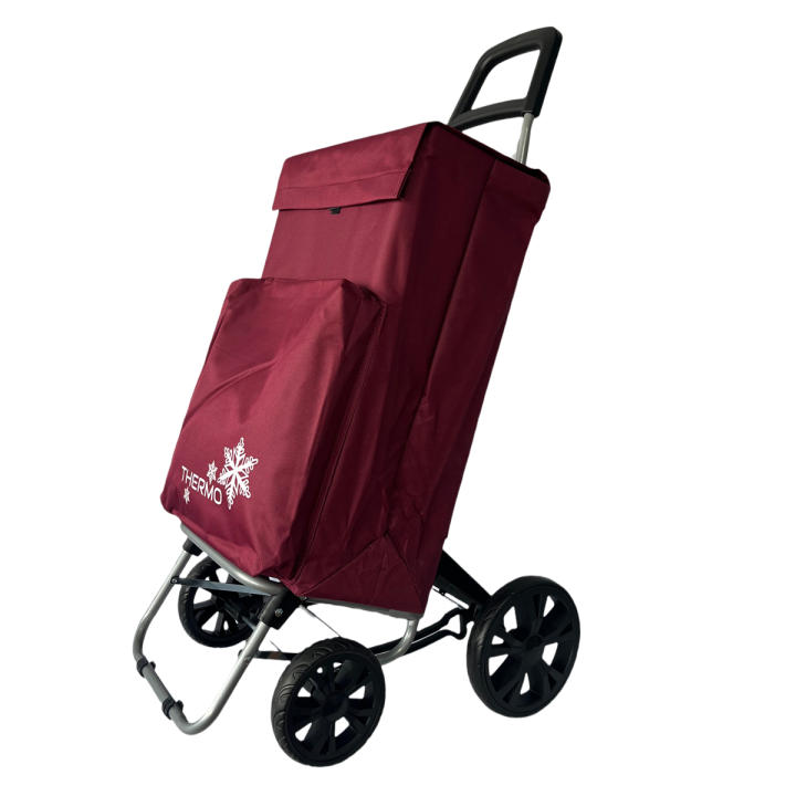 YIJIA | Carrito de Compra Plegable Bolsa Térmica Impermeable con 4 Ruedas - Carro del Mercado Capacidad 40 litros para Supermercado 105x44x38cm