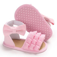 Zapatos De Princesa Para Niña Verano Suaves Tacones Bajo Sandalias Para Primera Caminata Zapatos De Ballet Interior Y Exterior Para Bebés De 0 a 12 Meses - details 3