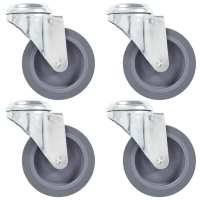 vidaXL Ruedas giratorias con agujero pasador 4 unidades 75 mm - details 0