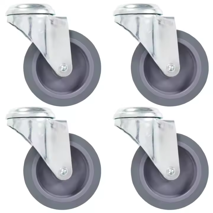 vidaXL Ruedas giratorias con agujero pasador 4 unidades 75 mm - 1