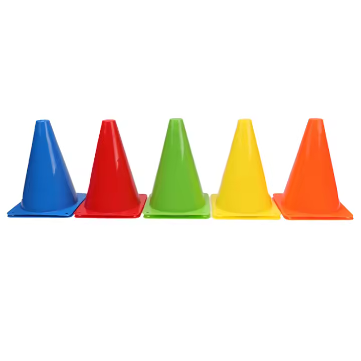25PCS Conos De Fútbol Portátiles Con Marcadores De Color Para Entrenamiento De Agilidad De Fútbol Tamaño 18x13x13cm Material PE - 1
