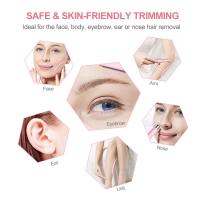 Recortadora de vello, adecuada para cejas faciales, nariz, orejas y vello corporal, depiladora todo en uno, unisex, afeitadora de doble hoja, con batería - details 4