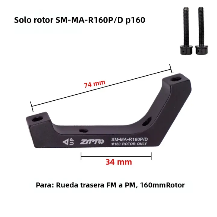 Adaptador De Freno Para Bicicleta De Carretera ZTTO Gravel Mount 34mm 71mm a Post Mount 74mm 140mm 160mm Convertidor De Calipero De Bicicleta - 1