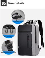 Mochila Negocios Impermeable Para Hombres Con USB Gran Capacidad 15.6 Pulgadas Para Laptop Mochila Escolar Bolsa De Viaje - details 8