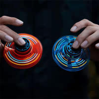 1-3PCS Spinner De Dedo Volador Mini Juguete Operado Con Las Manos LED Rotación De 360° Para Niños Regalo De Fiesta De Cumpleaños Juguete Luminoso - details 3