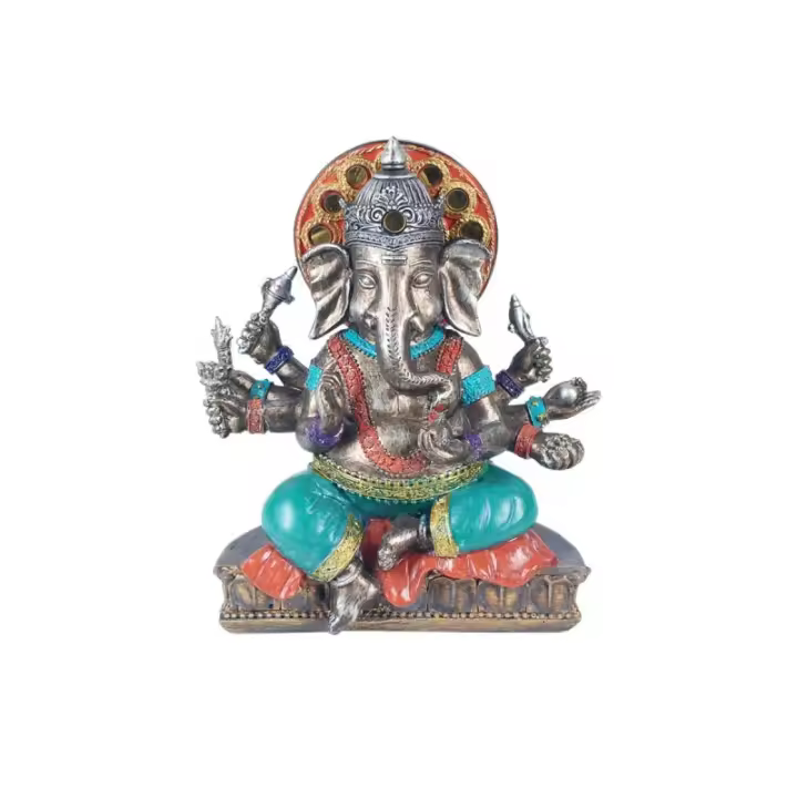 SIGNES GRIMALT Signes Grimalt By Sigris - Figura Decorativa Dios Ganesha Resina Azul 18x7.5x15cm - 1