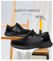 Zapatos De Seguridad Para Hombre Verano Transpirables Ligeros Con Punta De Acero Antipinchazos Suela De Goma Botas Profesionales Para Adultos - details 9