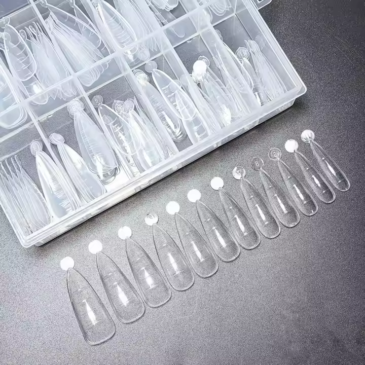 120pcs/box Tiras De Extensión De Uñas Acrílicas Completo Falso Nariz De Building Gel Herramientas De Arte De Uñas Forma Dual Moldes De Extensión De Uñas - 1