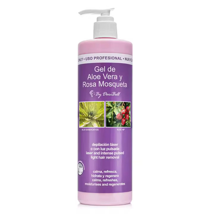 Gel Corporal Sesiomworld Aloe Vera Puro y Rosa Mosqueta Especial Láser 500ml DORIBELL - 1