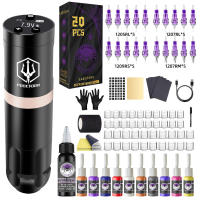 Kit De Tatuaje LASTJUDG Con Pluma Inalámbrica Para Maquinaria De Maquillaje Permanente Suministro De Energía Para Tatuaje Kit De Herramientas De Tatuaje - details 0
