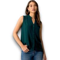 Blusa Lynx Verde Tiffosi - Sin Mangas y Tejido Arrugado La Mujer Barbuda - details 0