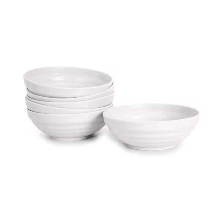 Plastic Forte - Juego de 6 Boles Classic de 450 ml Reutilizables. Ideal Fiestas. Blanco - 1