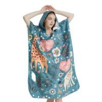 Poncho Toalla Rápida De Secado Microfibra Ropa De Baño Para Adultos Toalla De Playa Con Capucha Para Natación Y Cambio - details 4