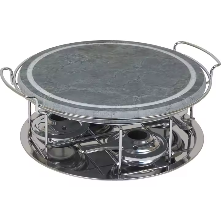 Orework Piedra Grill Redonda - Ø 30 Cm para Asar Carne, Pescado y Verduras - 1