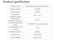Sensor De Temperatura Y Humedad Zigbee Tuya Control Por Voz Compatible Con Alexa Google Assistant Monitoreo En Tiempo Real Para El Hogar Inteligente - details 5