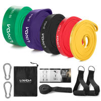 Lixada Set De 5 Bandas De Resistencia Para Ejercicio De Poder Y Estiramiento Con Bolsa De Transporte Adecuado Para Entrenamiento De Muslos Brazos Cintura Y Abdomen - details 1