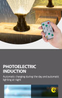 Pilar solar Luz DE LA Cabeza, impermeable en Aire Libre Villa patio en Aire Libre - details 2