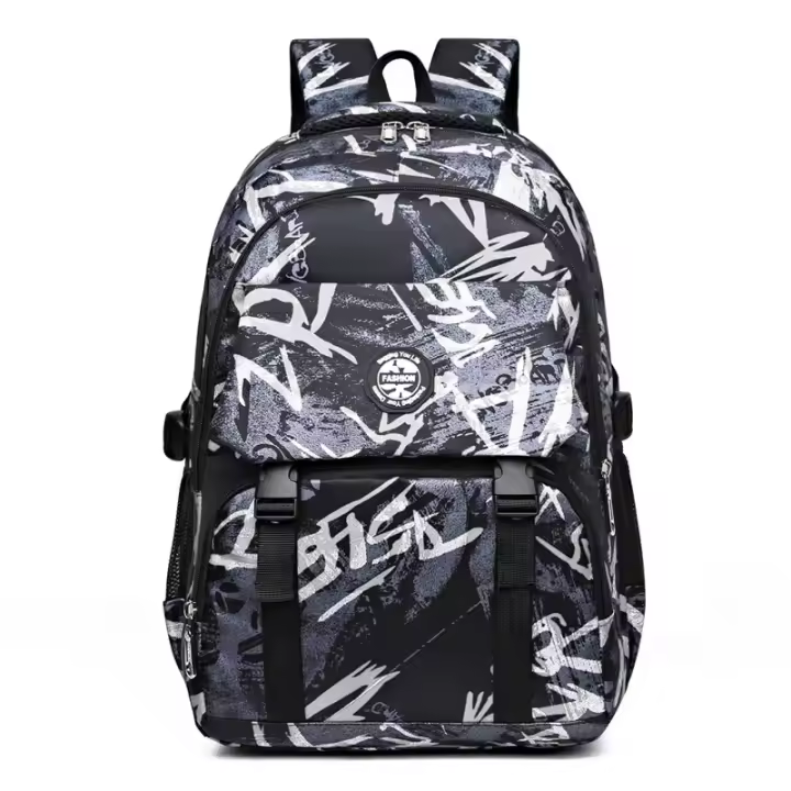 Mochara de camuflaje con muchos bolsos para Niño y adolescente, de gran capacidad Escolar Bolsa, resistente al Agua - 1
