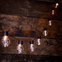 Cadena De Luces LED De 10/20 Bulbos Para Decoración De Bodas Fiestas Y Jardines Fuente De Alimentación Por Batería Blanco Cálido - details 0