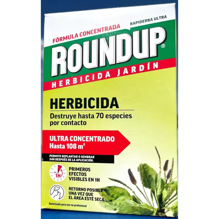 Herbicida total roundup de 250 ml. Desherbarte de rápida y total eficacia sin residuos. Actúa contra todo tipo de malas hierbas tanto anuales como perennes en áreas no cultivadas. - 1