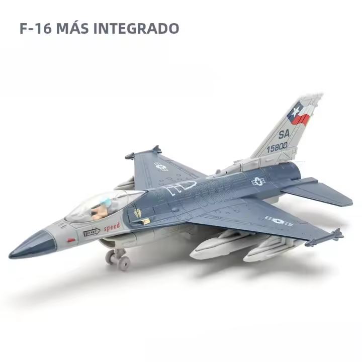 Modelo De Avión De Combate Juguete De Aleación De Metal Con Luz Y Música Para Niños Regalo Con Función De Retroceso Aproximadamente 23*13.5*7.5CM Escala 1:50 - 1