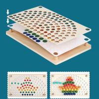 Montessori 2 3 4 5 - Motricidad FINA-Juego de Madera-Rompecabezas Infantil-Juguetes de actividad y Desarrollo-Juego de cuentes y Canicas A52 - details 0