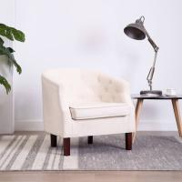 vidaXL Sillón de tela beige Sillon Dormitorio Sillon Comodos Silla Relax Sillón Sofá - details 1