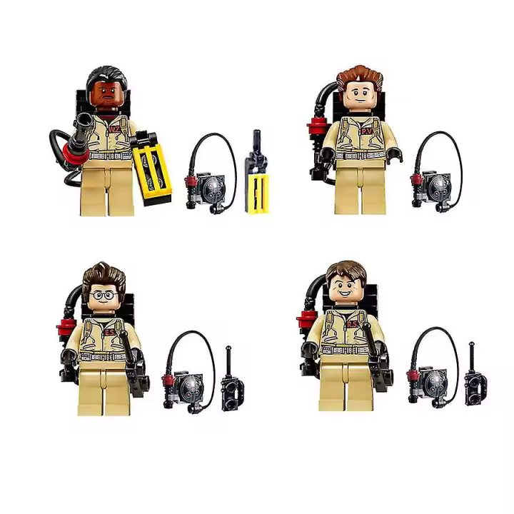 4 piezas Ghostbusters Diablo Busters Rompecabezas montado bloque figura Juguetes - 1
