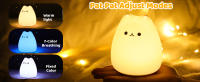 Lámpara Nocturna De Gato Lindo Para Niños 7 Colores Control Por Toque Ahorro De Energía LED Regalos Lindos Para Niñas Y Niños Luz De Dormitorio De Silicona - details 5