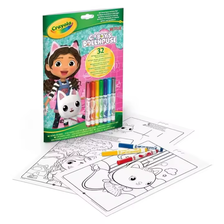 Álbum colorear con rotuladores mini La casa de muñecas de Gabby 04-7024 CRAYOLA - 1