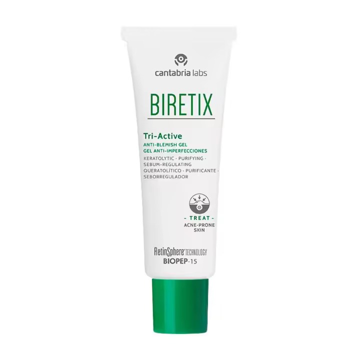 BIRETIX TRI ACTIVE GEL  ANTIIMPERFECCIONES QUERATOLITICO PURIFICANTE SEBORREGULADOR CANTABRIA LABS 50ML - 1