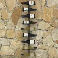 vidaXL Botellero de pared para 9 botellas hierro negro - details 4
