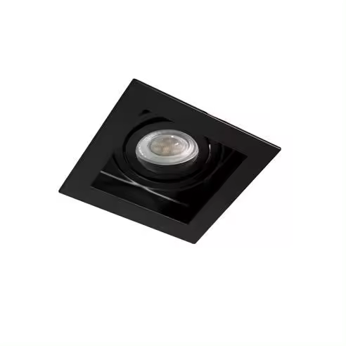 CRISTAL RECORD Aro Empotrable Akrah Cuadrado Negro 10x10cm - Diseño Elegante - 1
