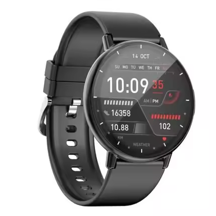 Aiwa - Reloj inteligente SmartWatch SW-A800 con monitor cardíaco en tiempo real, pantalla táctil de 3,53 cm (1,39\") y sincronización Bluetooth para hombre y mujer - 1