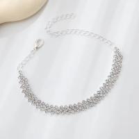 Pulsera De Tiras De Cristal Para Mujer Lujo Brillante Pulsera De Pies Joyería De Fiesta Boda Accesorios De Pierna Estilo Geométrico Tendencia - details 4