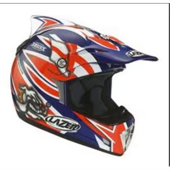 LAZER MX6 BULLDOG BUBBLE ROJO AZUL ENDURO-CROSS - 1