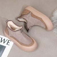 Botas De Invierno Para Mujer Con Forro De Poliéster No Escurridizas Y Suela Gruesa Botines Casuales De Algodón Suave Y Cómodos Para Hielo Y Nieve - details 2