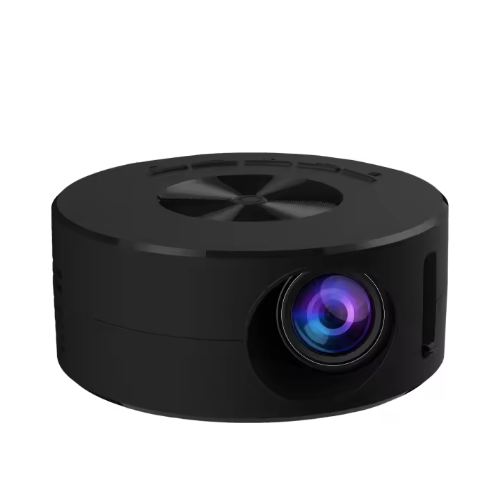 DAM. Mini proyector LCD YT200, duplicación de pantalla iOS/Android por cable. Soporta resolucion 1080P. Conexión USB. De 14 a 100 pulgadas. Con mando a distancia. 11x11x4,7cm - 1