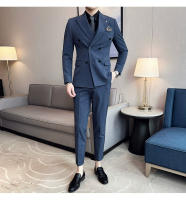 Traje De Boda Para Hombre 2025 Diseño Elegante Y Moderno De Terciopelo De Alta Calidad Doble Filo Con Chaleco Y Pantalones - details 16