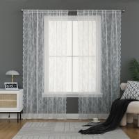 Cortina De Encaje Blanca Estilo Pastoral 1 Pieza Para Decoración De Ventana De Dormitorio Translúcida De Poliéster 100% - details 1
