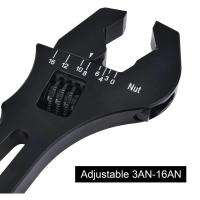Llave Ajustable De Aluminio Para Conexiones De Tubo an 3AN-16AN Multifuncional Antideslizante Adaptador De Conexiones Negras - details 3
