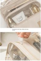 Bolsa De Maquillaje Para Viaje Resistente Al Agua Organizador De Toallitas Neceser Con Gancho Para Baño Almacenamiento De Maquillaje Para Mujeres - details 5