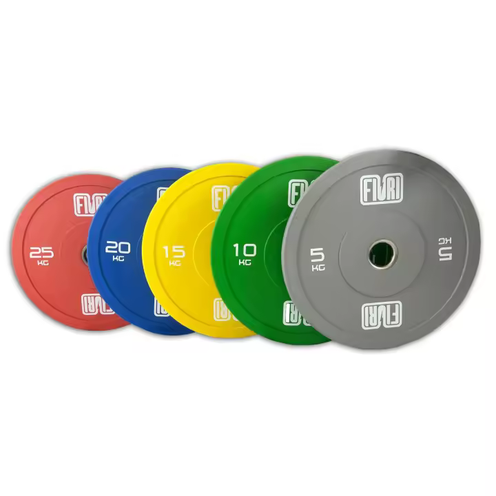 Discos Olímpicos Recubiertos de Caucho, 5 a 25 kg, FIURI Entrenamiento de Fuerza, Crossfit, Material Gimnasio, Gym - 1