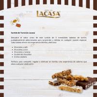 Turrones Lacasa: 5 tabletas de Turron variadas: Chocolate y café, Chocolate y coco, Chocolate y naranja, Coulant de chocolate y Crema catalana - details 0