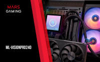 Mars Gaming ML-VISIONPRO240, Refrigeración Líquida AIO, TDP 500W, 2x Ventiladores ARGB 120mm FDB con Núcleo de Cobre y Aluminio, Pantalla LCD IPS 4” Extraíble y Magnética, Opti-Chamber 3rd Gen, Refrigeración Líquida PC Negra o Blanca - details 0