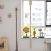 Gimnasio Para Gatos Montado En La Pared De 140cm Hecho De Sisal Poste De Rasguño Juguete Interactivo Para Gatos De Interior Muebles Para Mascotas - details 5