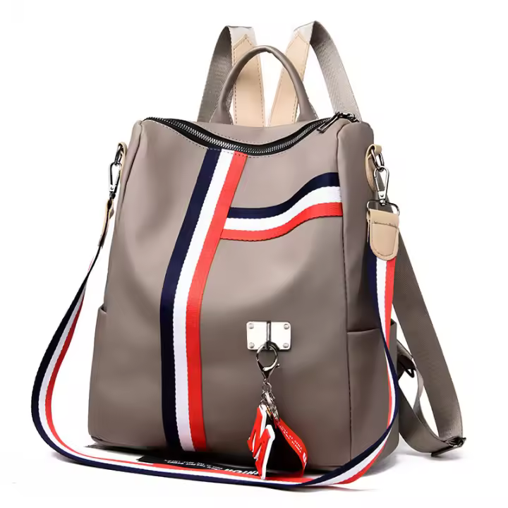 Mochila para estudiantes, 2024, nuevo estilo, lona Oxford, impermeable, con cinturón PU - 1