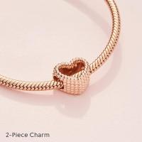 PANDORA puramente Dije con cuentes en forma de Corazón Abierto, Viene con Caja De Regno original. - details 2