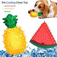 Juguete Refrescante Para Mascotas Durable En Forma De Fruta Hielo Con Alimentos Para Perros Y Gatos Juguetes De Masticar Resistentes Al Verano - details 0