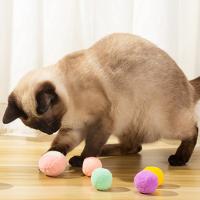 Juguetes Interactivos Para Gatos Y Perros Bolas De Terciopelo Coloridas Juguete Suave Para Juegos Divertidos Y Adorables - details 16
